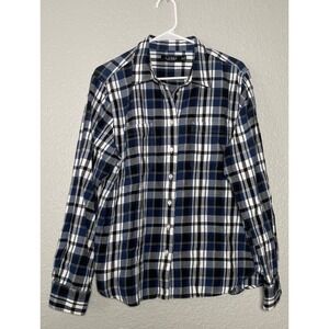 Lauren Ralph Lauren Flannel Shirt Women's‎ XXL Blue Plaid